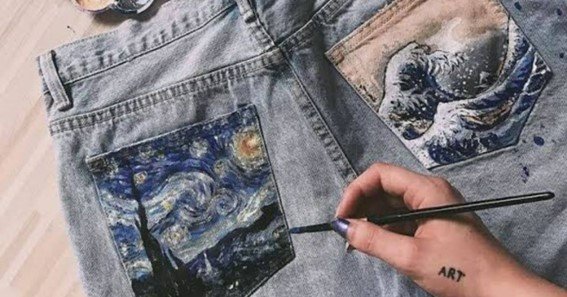 Steps How To Paint Jeans